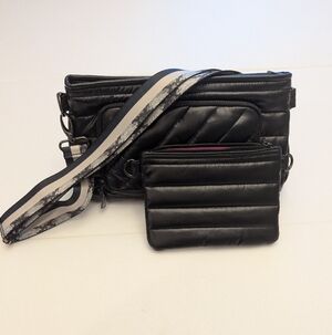 Black Think Royln Bank Street Quilted Crossbody W Matching Pouch